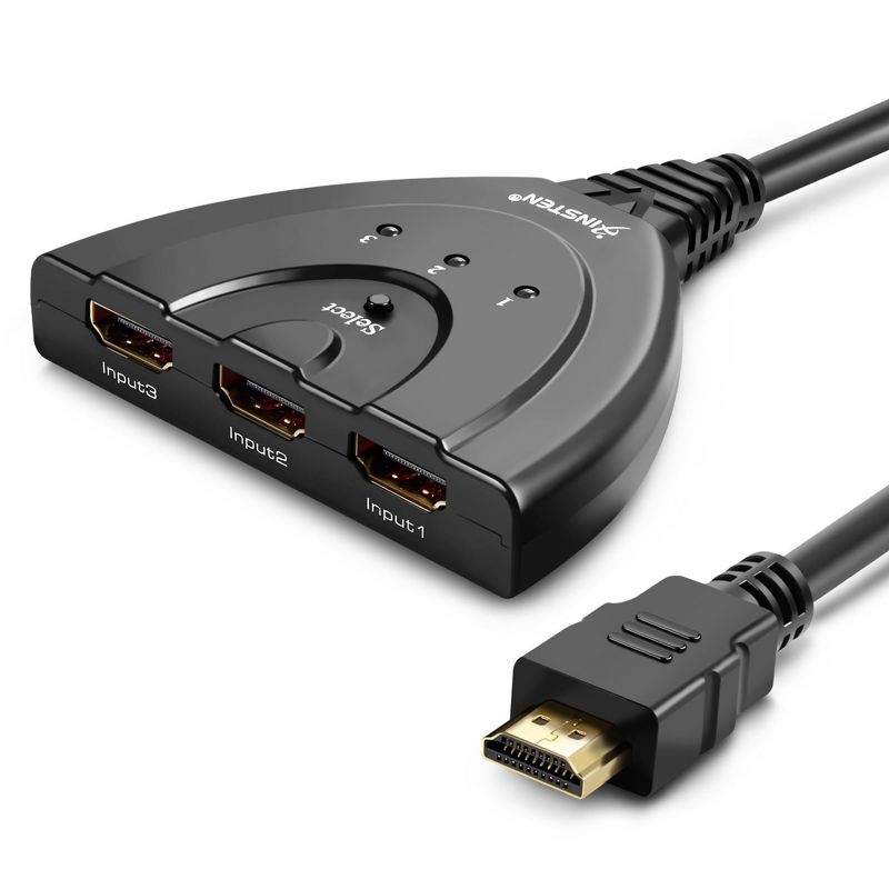 Philips 3 Port HDMI Switch - Black