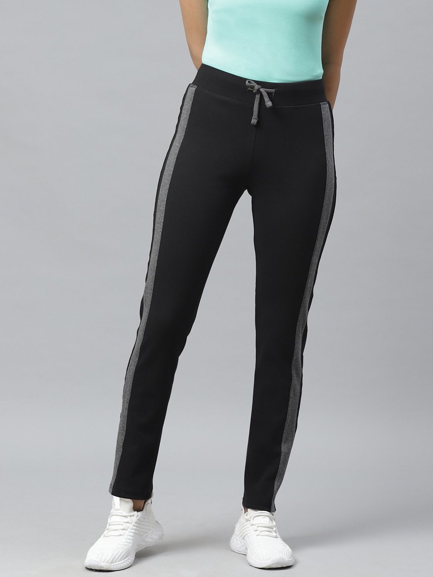 Cayman Black Mid Rise Track Pants