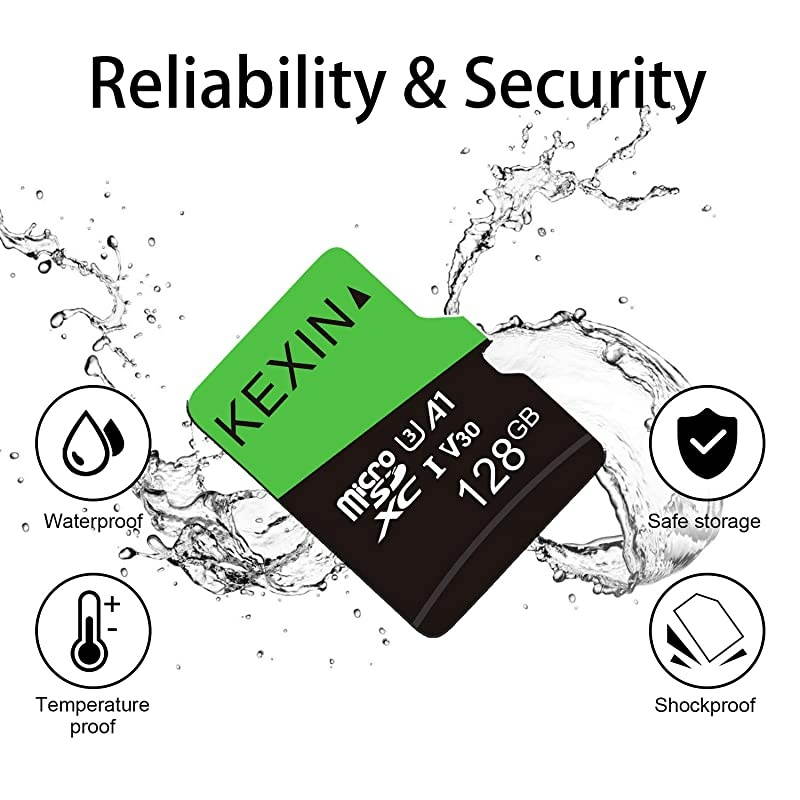 128GB Micro SD Card Class 10 Ultra MicroSDXC UHSI Memory Card C10 U3 V30 A1 1 Pack Micro SD Card