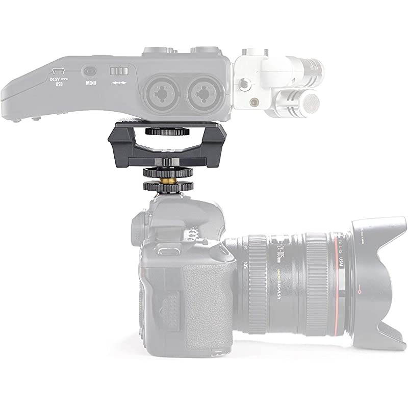 Universal Microphone and Recorder Shock Mount to fit Zoom H1 H1n H2n H4n Pro H5 H6 Tascam DR40x DR05x DR07x and More Mount on DSLRs Boom Poles and Hand Grips