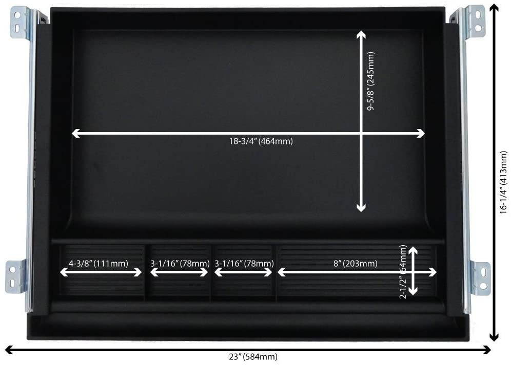 Pencil Drawer by  Underdesk Drawer 23 Inch Wide - Ball-Bearing Slides - Black