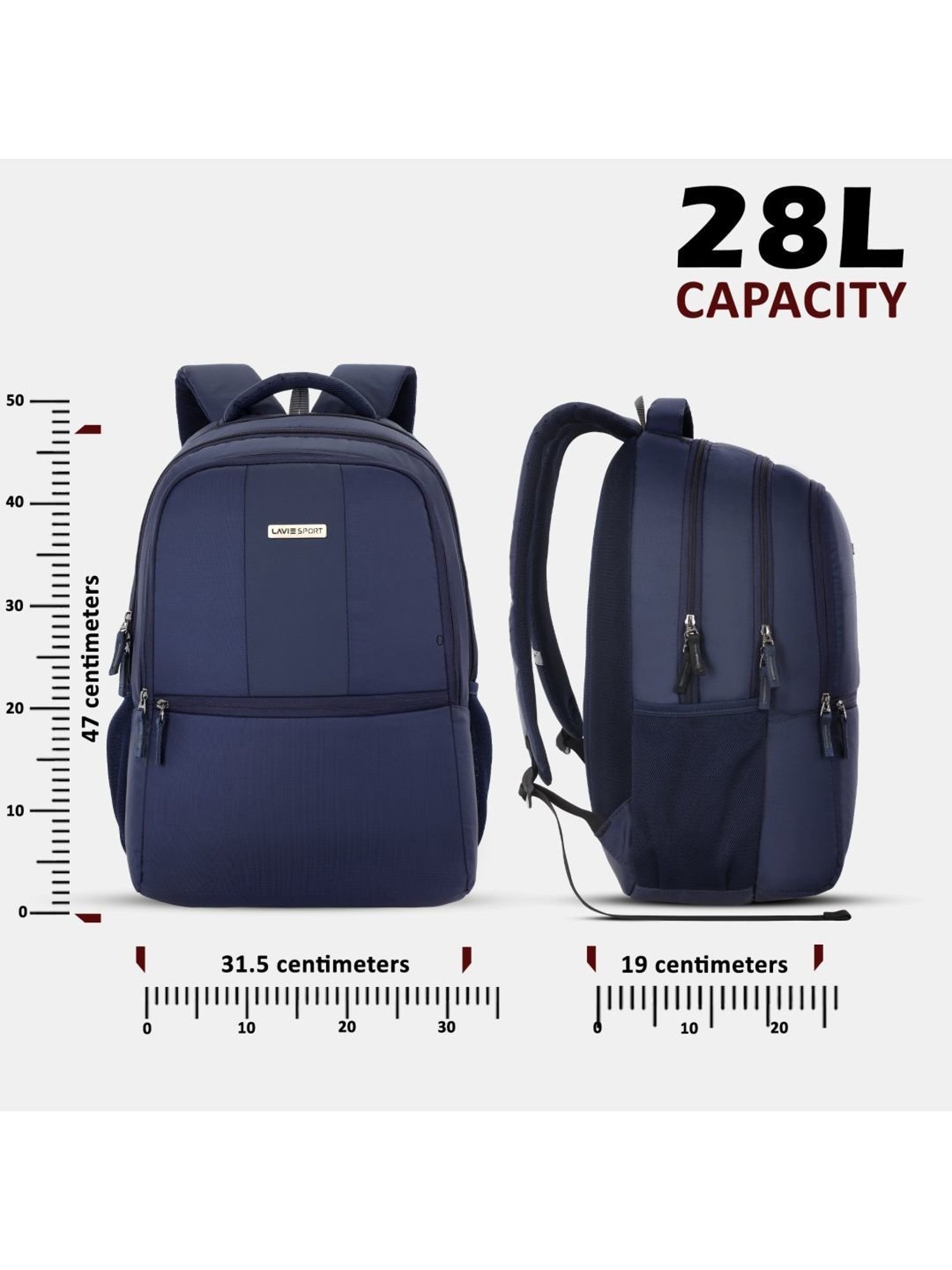 LAVIE SPORT Navy Solid Laptop Backpack
