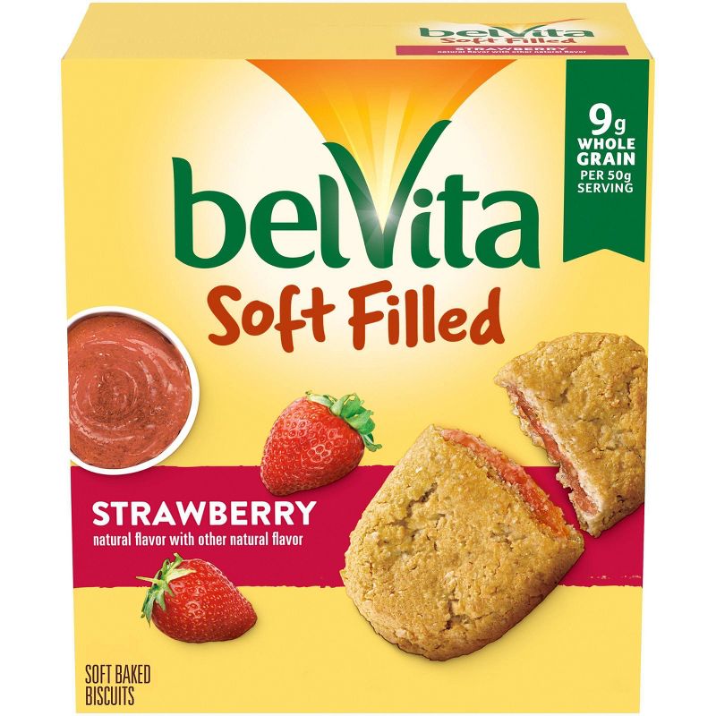 belVita Soft Baked Filled Strawberry Breakfast Bars - 5 Packs