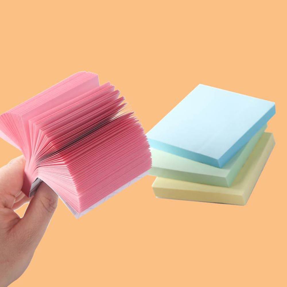 3 * 3 Inch Color Square Sticky Notes 100 Sheets Self-Stick Notepad Memo Pads Sticker Paper for Office School Home Stationery Supplies