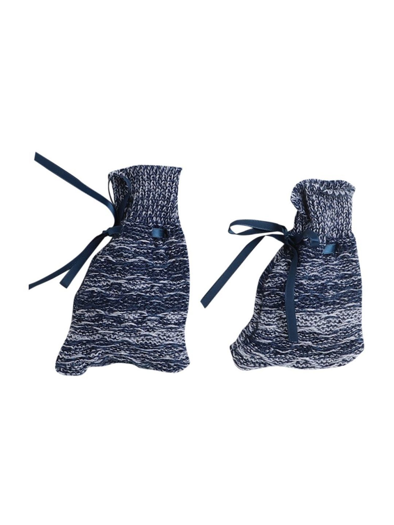 Little Angels Kids Navy Textured Pattern Full Sleeves Sweater Set