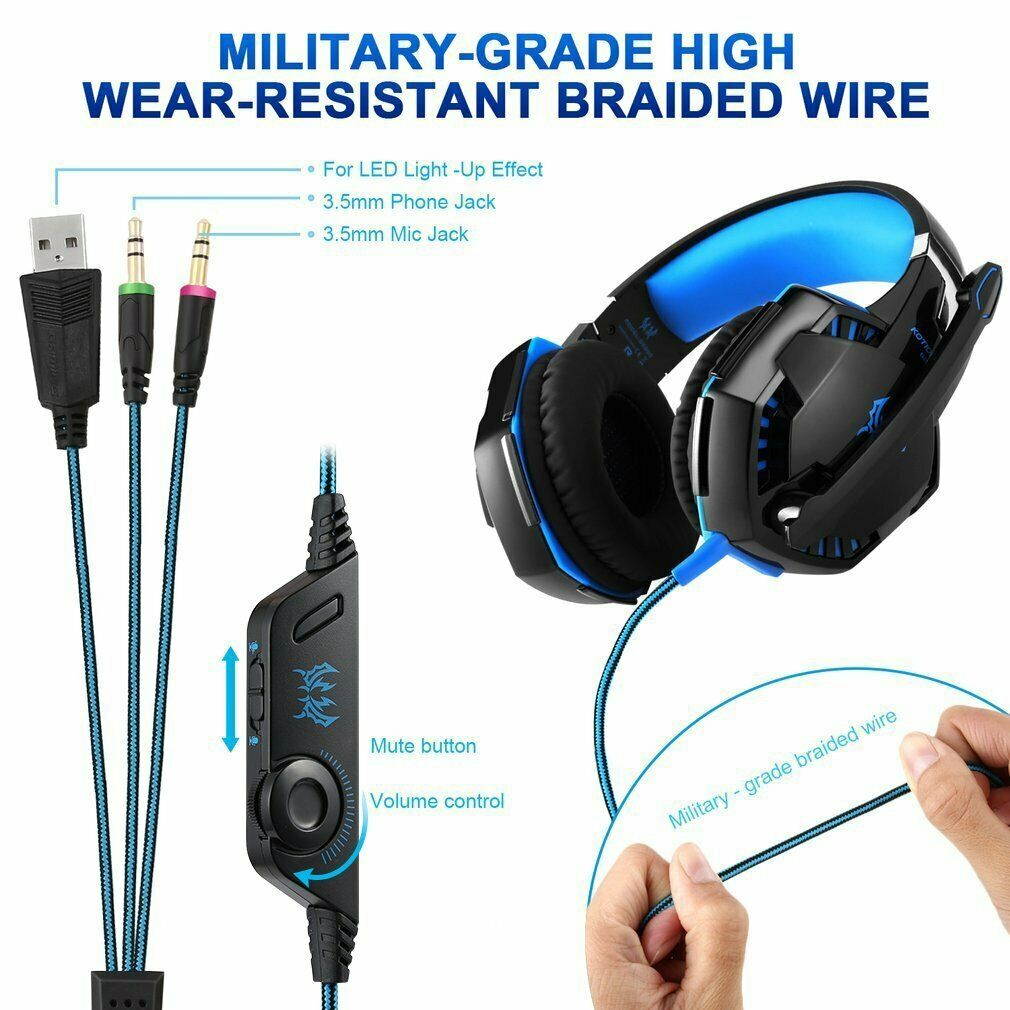 Over-ear Game Gaming Pro Headphone Headset Earphone for G2000 & Stereo Bass BP