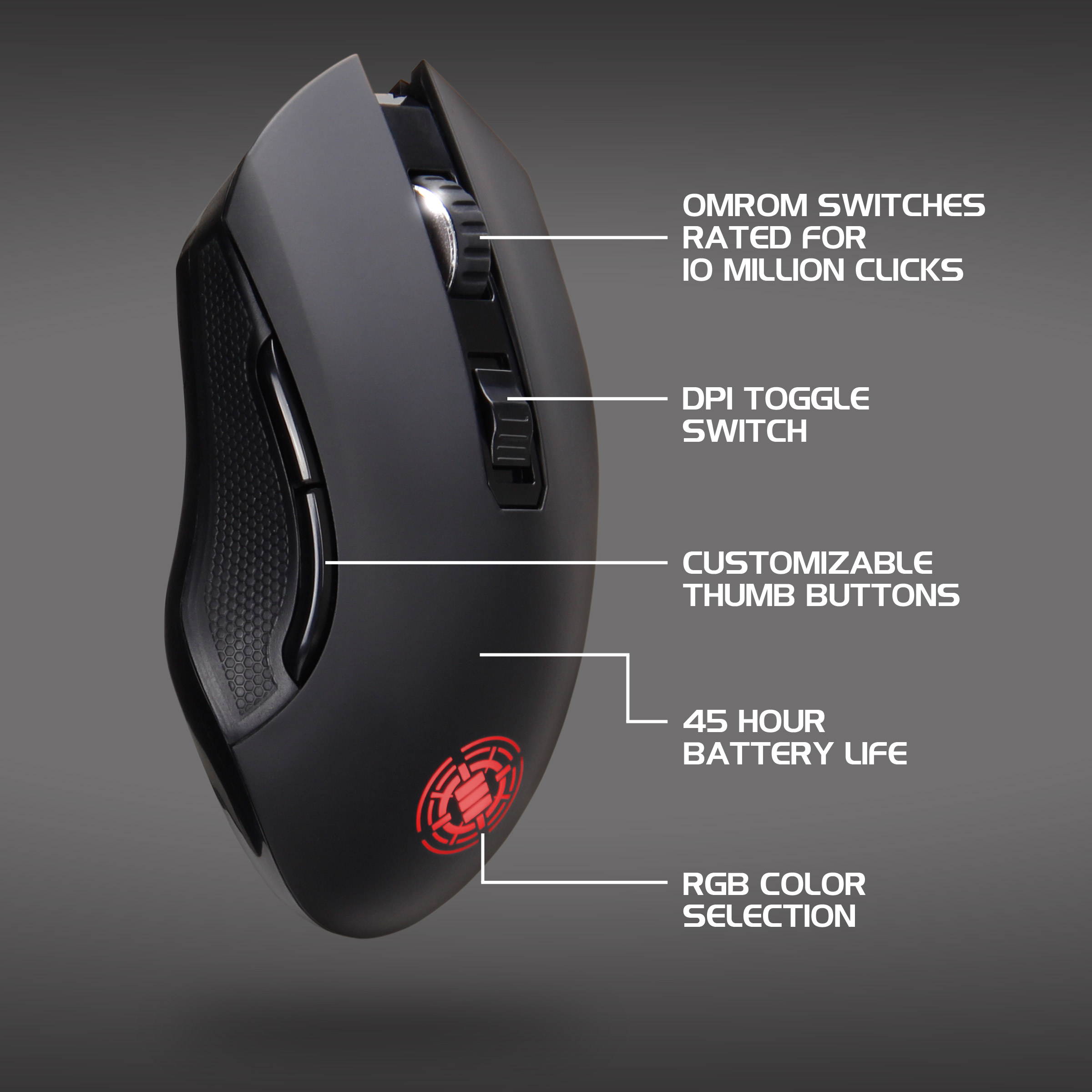 enhance powerup wireless charging led mouse pad + gaming mouse bundle - hard mat with custom lighting & programmable rgb mouse