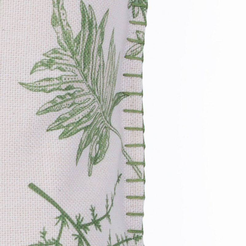 22"x22" Loretta Leaf Whipstitch Reversible Pillow Green - Décor Therapy