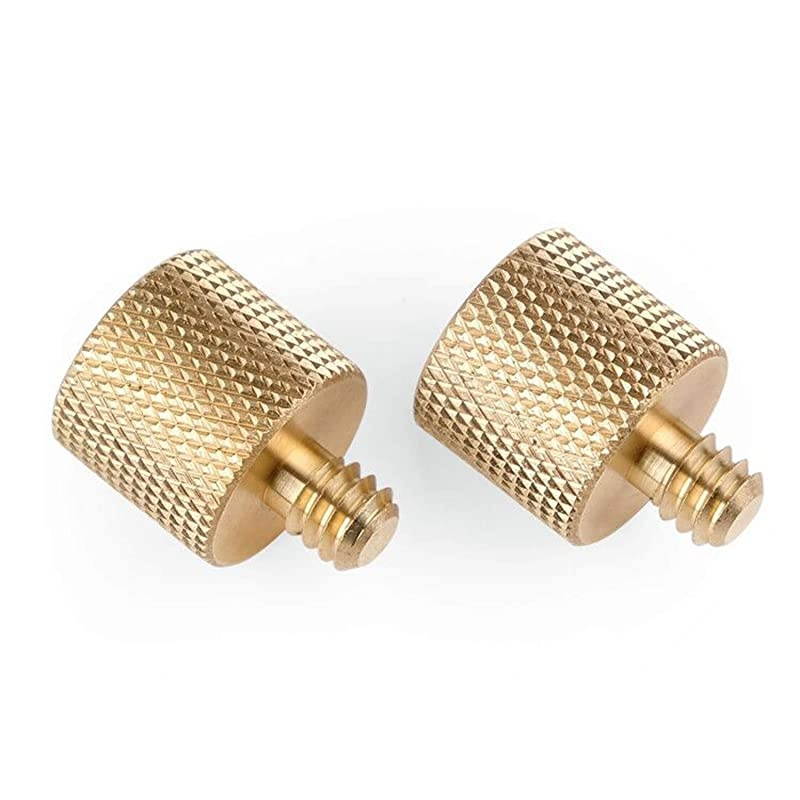 3816 Female to 1420 Male Screw Adapter Tripod Thread Reducer Camera Converter Screw Brass 2Pack