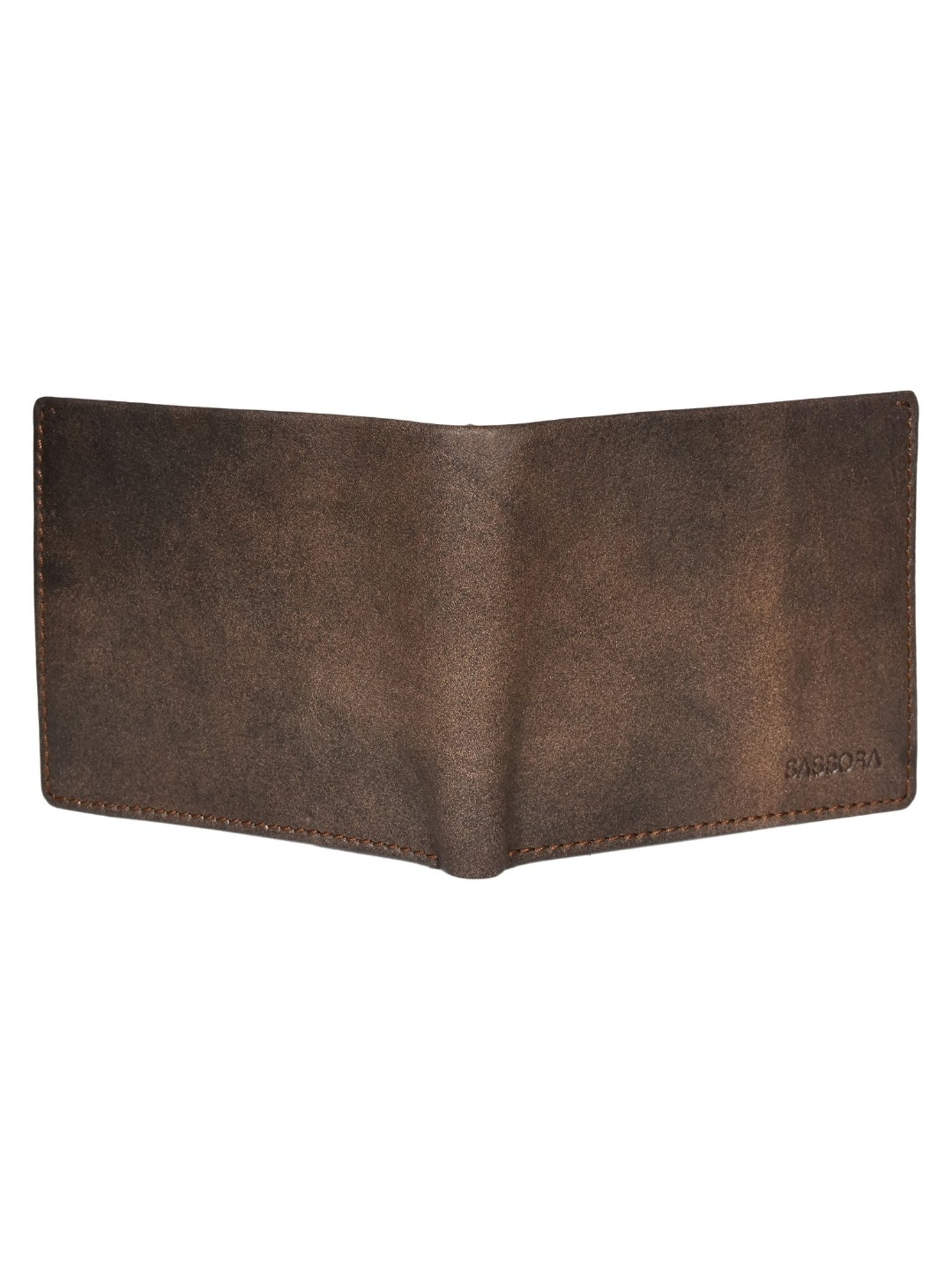 SASSORA JADE Brown Leather Bi-Fold Wallet