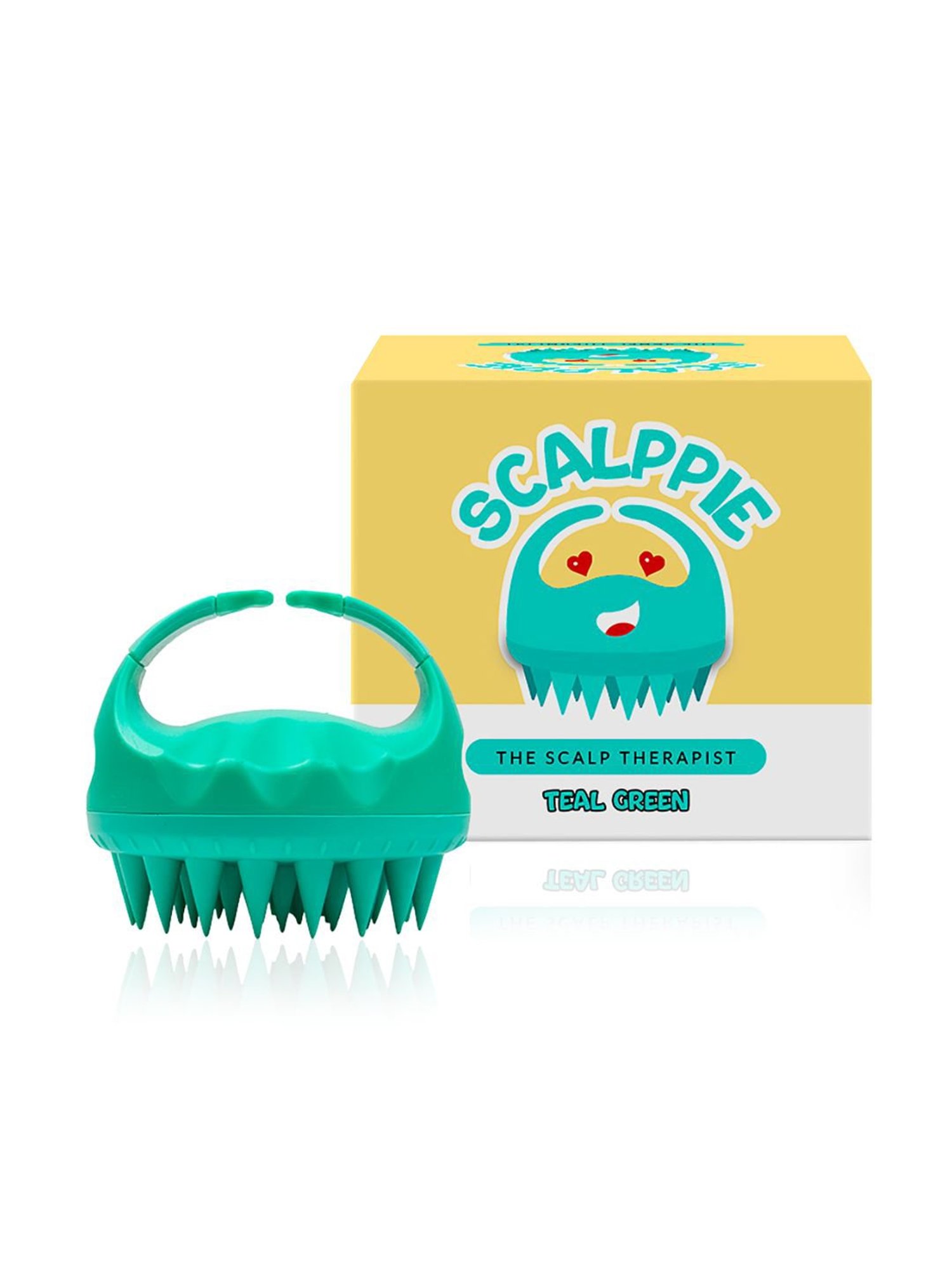 Scalppie Teal Green Hair Shampoo Brush & Scalp Massager