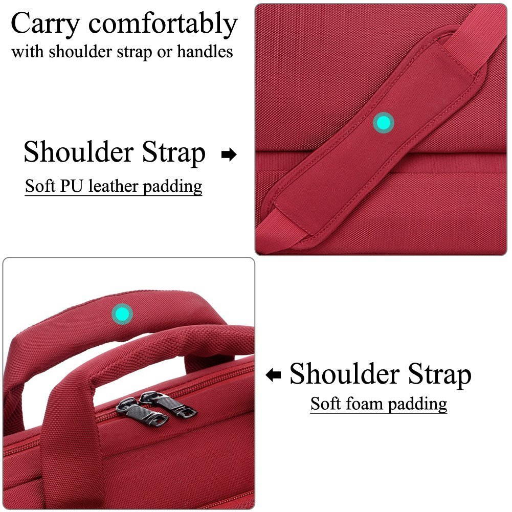 Wellhouse 15.6 Inch Laptop Bags, Business Shoulder Bags Handbags Carrying Bags Laptop Cases Notebook Cases with Suitcase/Luggage Back Belt For 15.6 inch HP Dell Sony Laptop Notebook Computer Macbook