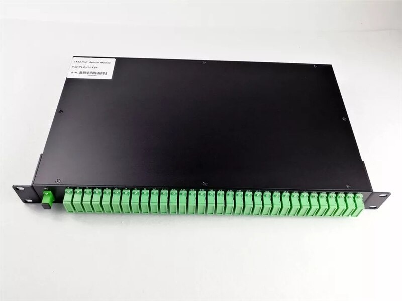 19" rack patch panel with 1*32 PLC splitter and SC/APC duplex adapter 1U termination box with ODN coupler 435*245*44cm Iron Alu