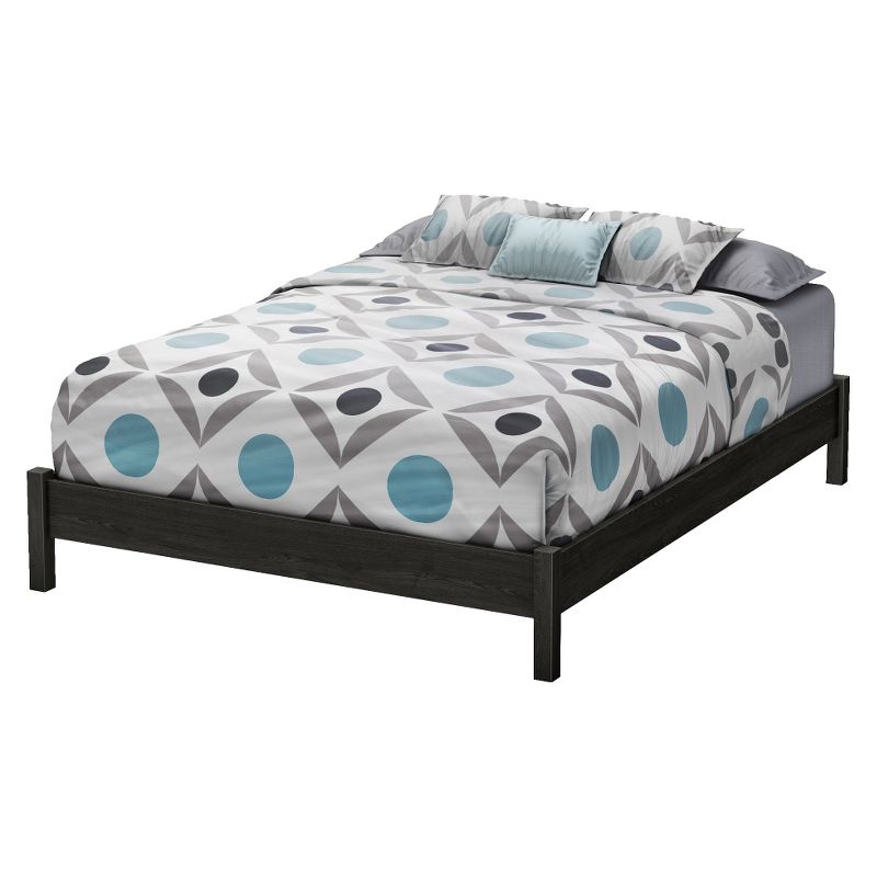 Timeless Platform Bed Gray Oak (Queen) - South Shore