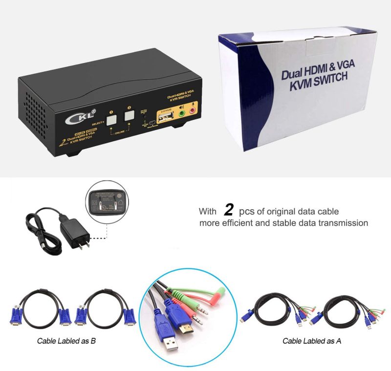 Avocent 10 ft. USB keyboard, mouse & HDMI video cable with speakers - Used with SC840H-001