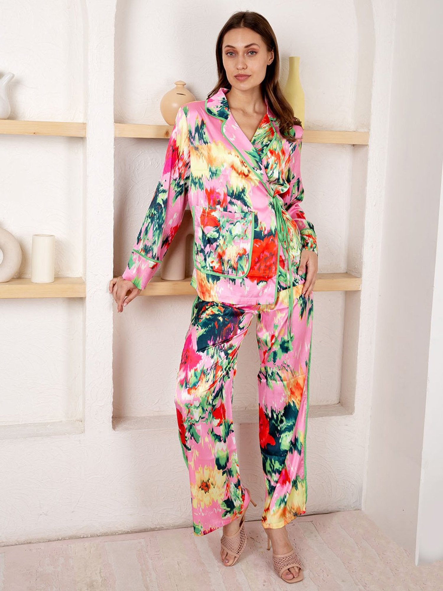 Dusk Attire Multicolor Shibori Co-ord Set