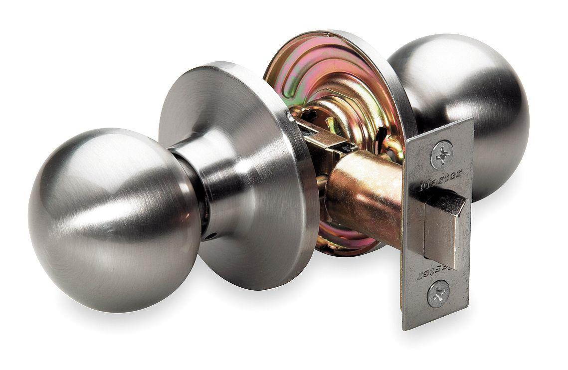 MASTER LOCK BAO0415/T6P Knob Lockset, Mechanical, Passage, Grd. 3, Series: BAO