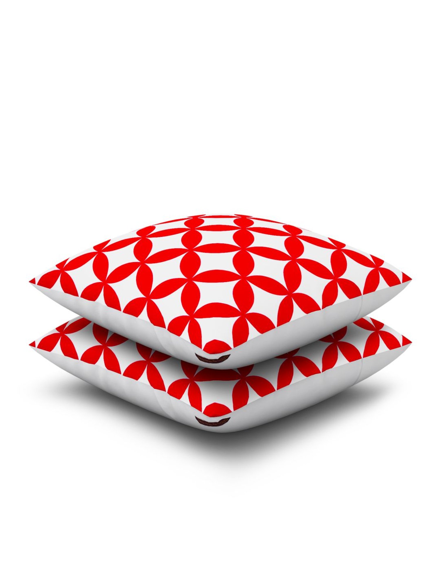 SEJ by Nisha Gupta Red & White Cushion Covers - Set of 2