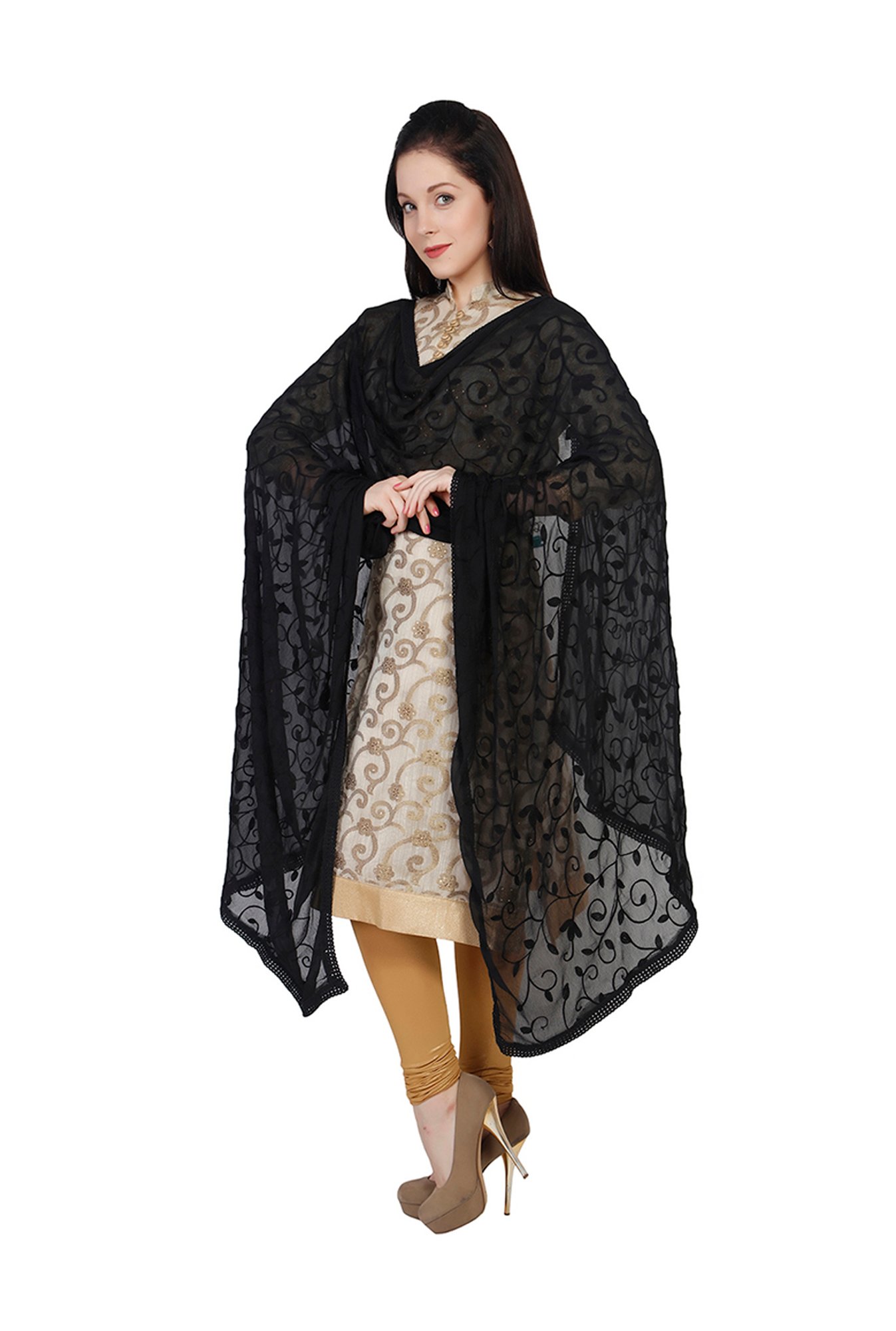 Dupatta Bazaar Black Dupatta