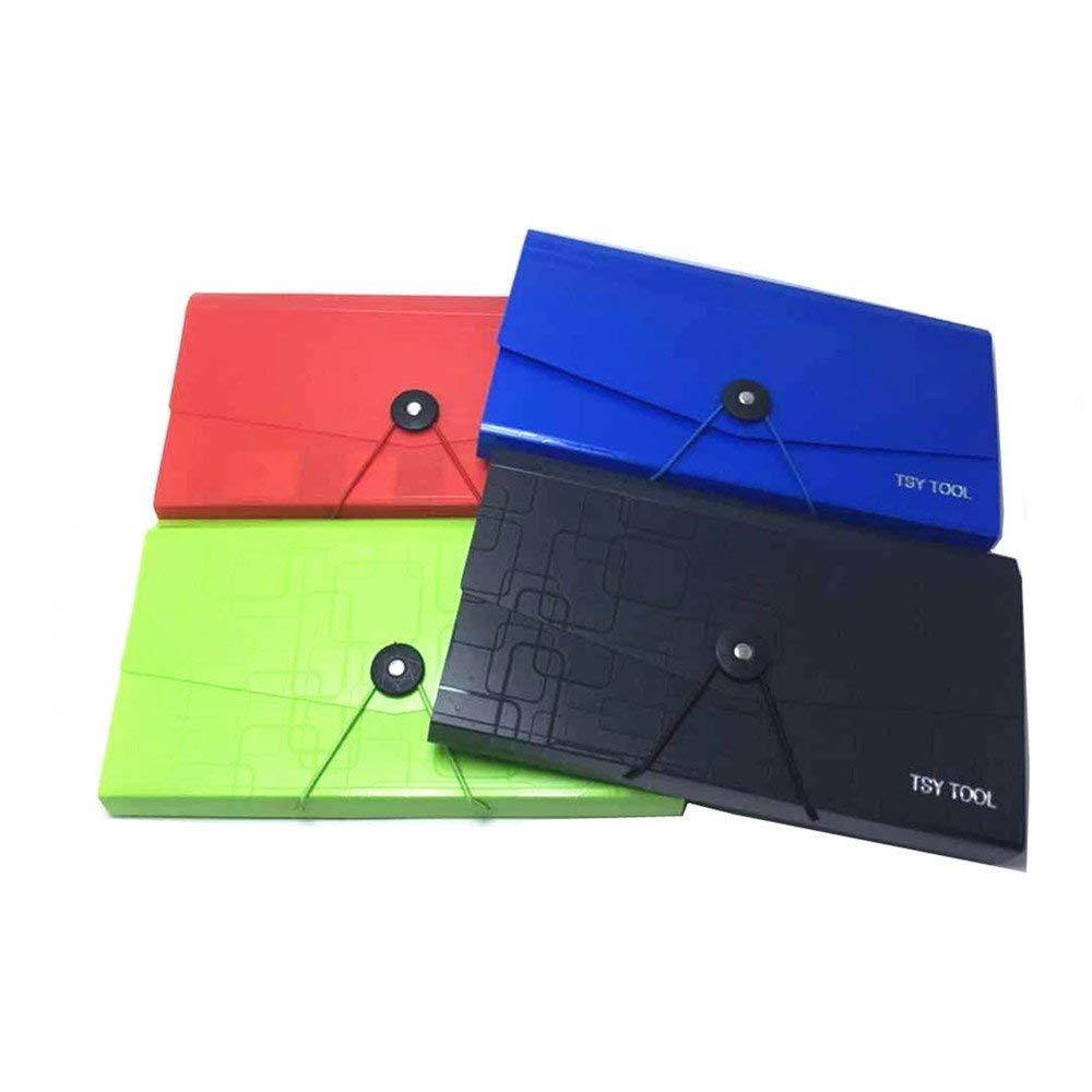 Pack of 4 Expandable File Folder,10"x5.5" Portable Accordion Document Pocket, Office Desk Organizer-13 Pockets,for Receipts, Coupons and Tickets, Check Size Water Resistant-Assorted Color