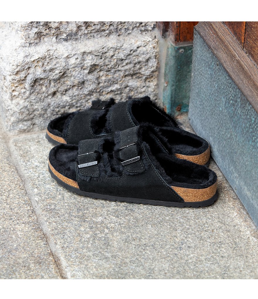 Birkenstock Women's Arizona Suede Shearling Sandals