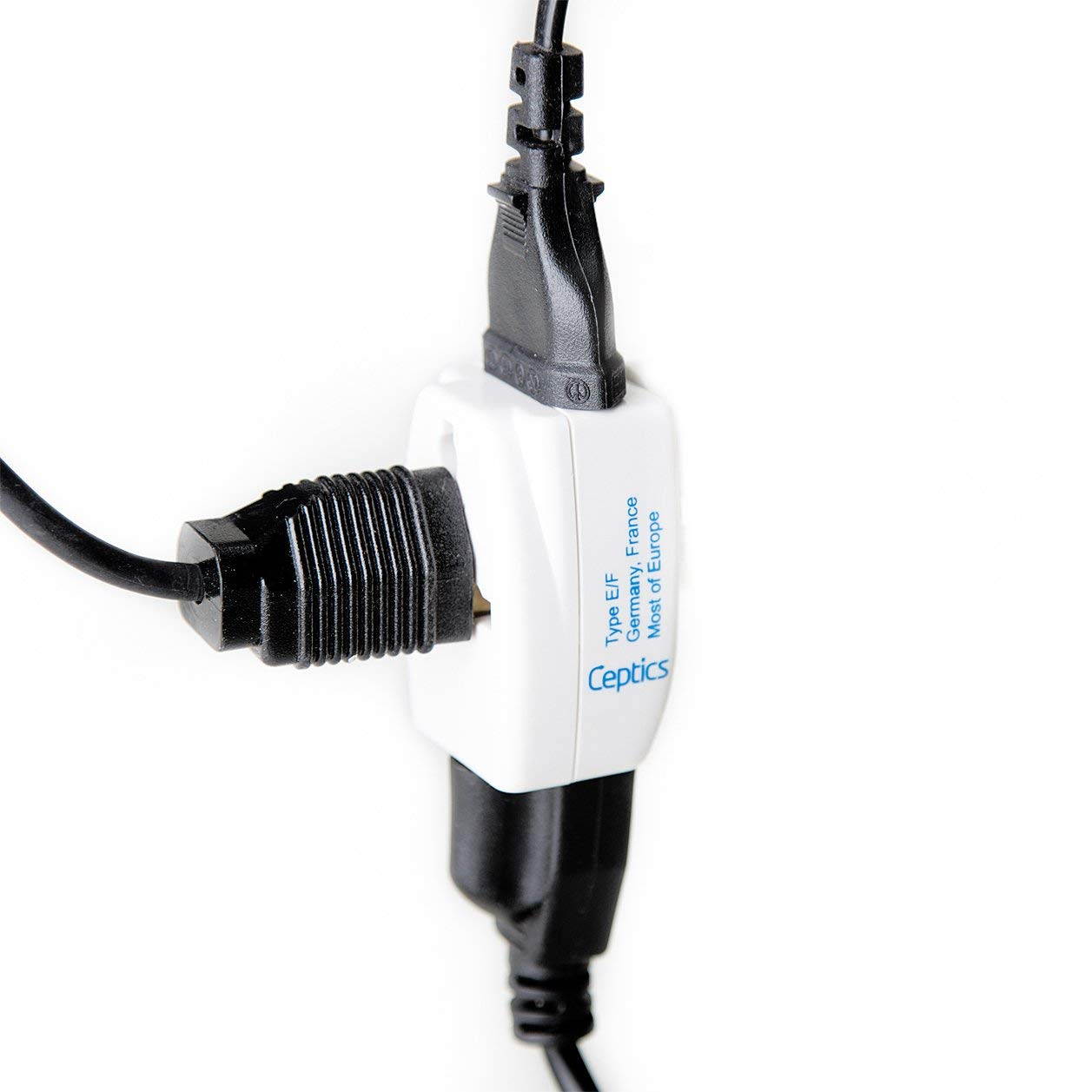 Ceptics 3 Outlet Grounded Travel Adapter Plug for UK, Hong Kong, Ireland (Type G), Universal Socket Plug Accepts Plugs From any Country (GP3-7)