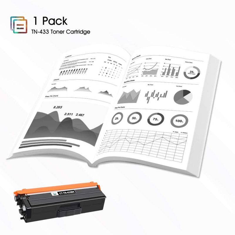 Cool Toner Compatible Toner Cartridge Replacement for Brother TN433 TN-433 TN433BK TN431 Brother MFC-L8900Cdw HL-L8360Cdw HL-L8260Cdw MFC-L8610Cdw HL-L8360Cdwt 8900Cdw 8360Cdw Printer (Black, 2-Pack)