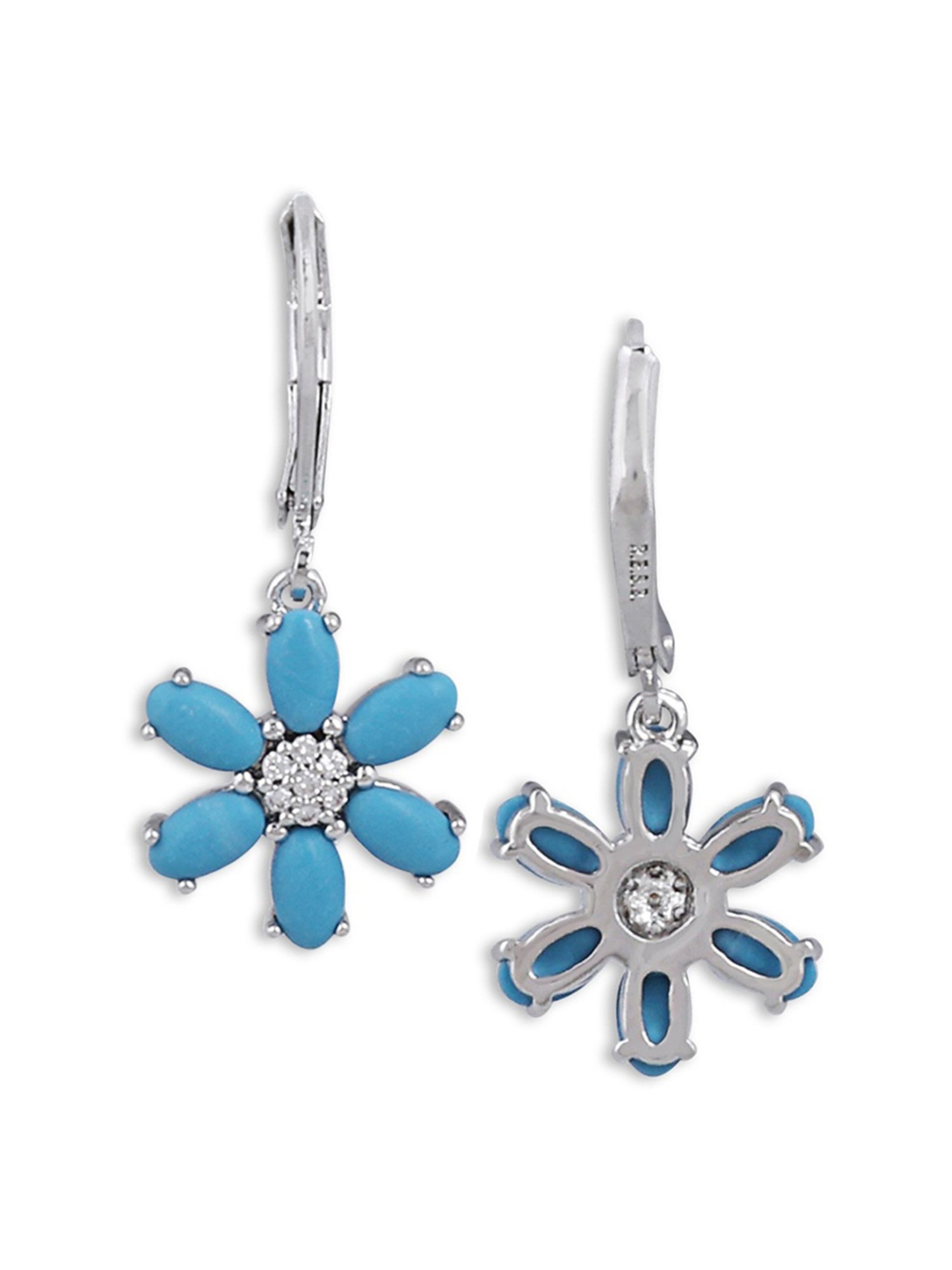 The Real Effect London 800 Sterling Silver Drop Earrings for Women