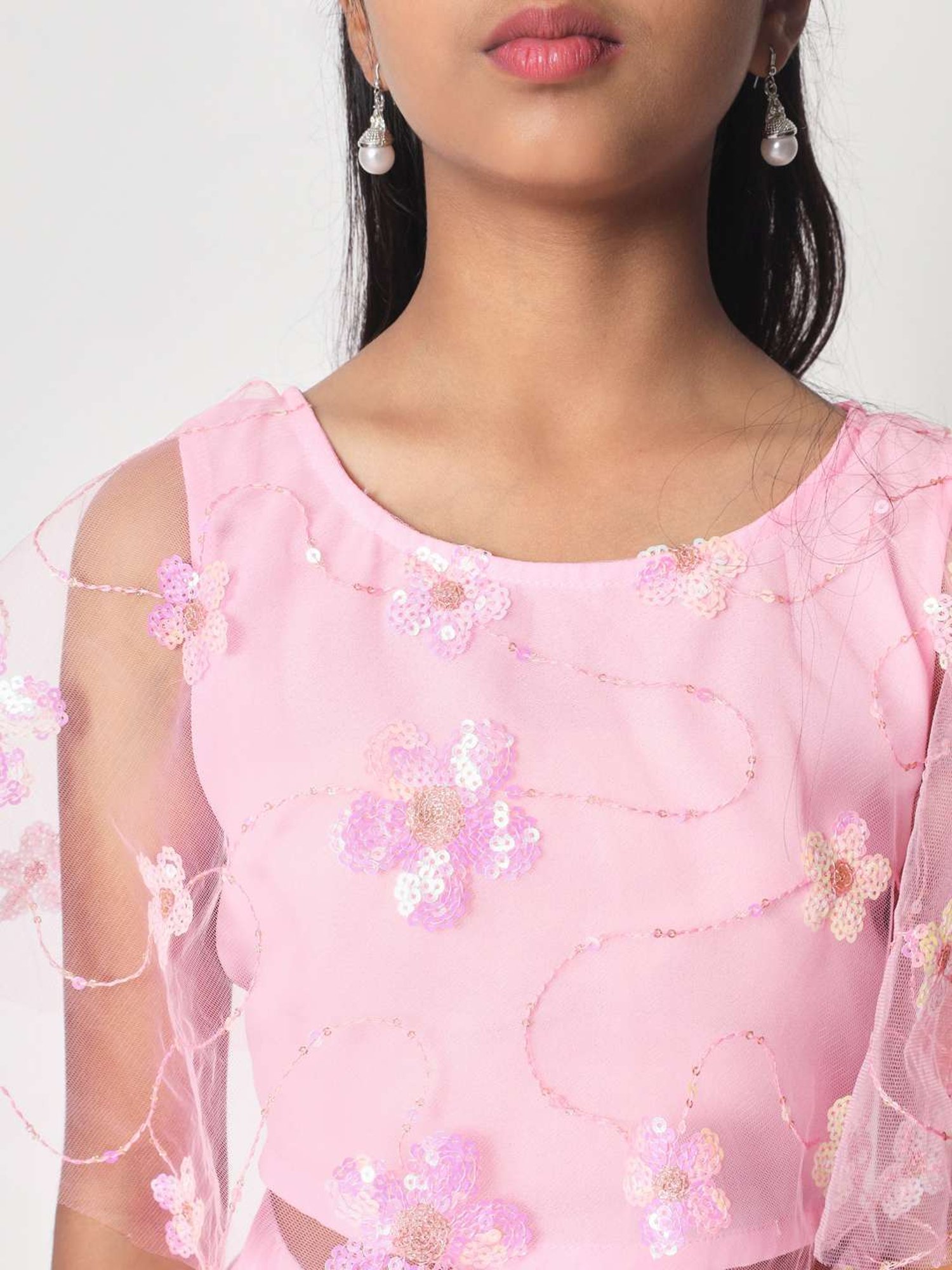 studiorasa Kids Pink Embroidered Top Set