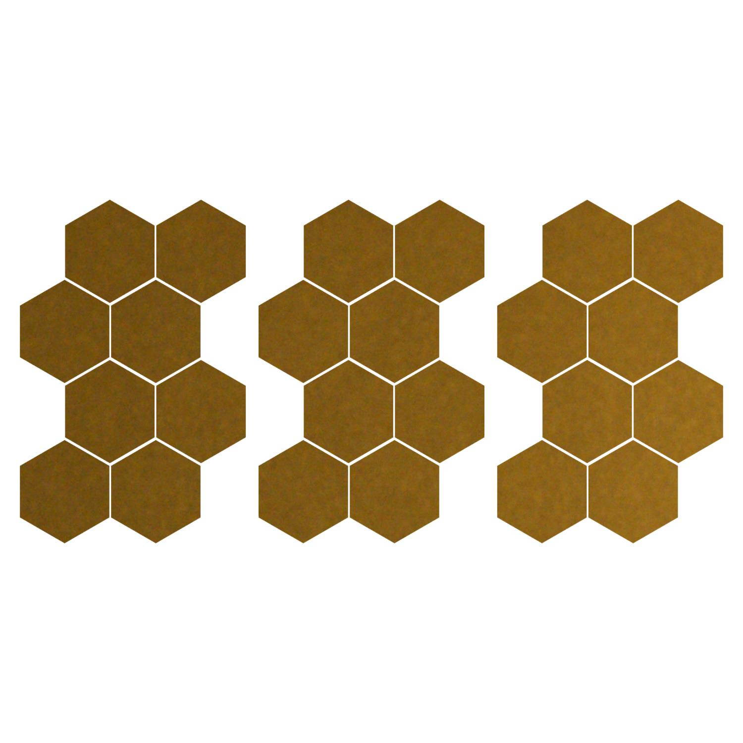 LiteMark 1 Inch Blue Hexagon Decals - Pack of 208