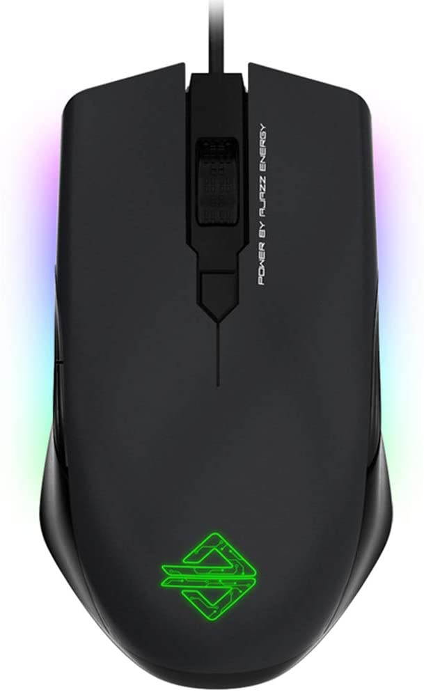 Docooler USB Wired Gaming Mouse RGB Mouse High Performance 32bit IC 50G Acceleration Customized Macro Programming 16000DPI Mouse for Home Office Ajazz