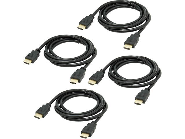 ProHT 08241 6 ft. High Speed HDMI 2.0 Cables (4-Pack)
