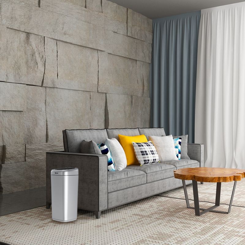 35L Smart Motion Sensor Automatic Trash Can Waste Bin Silver