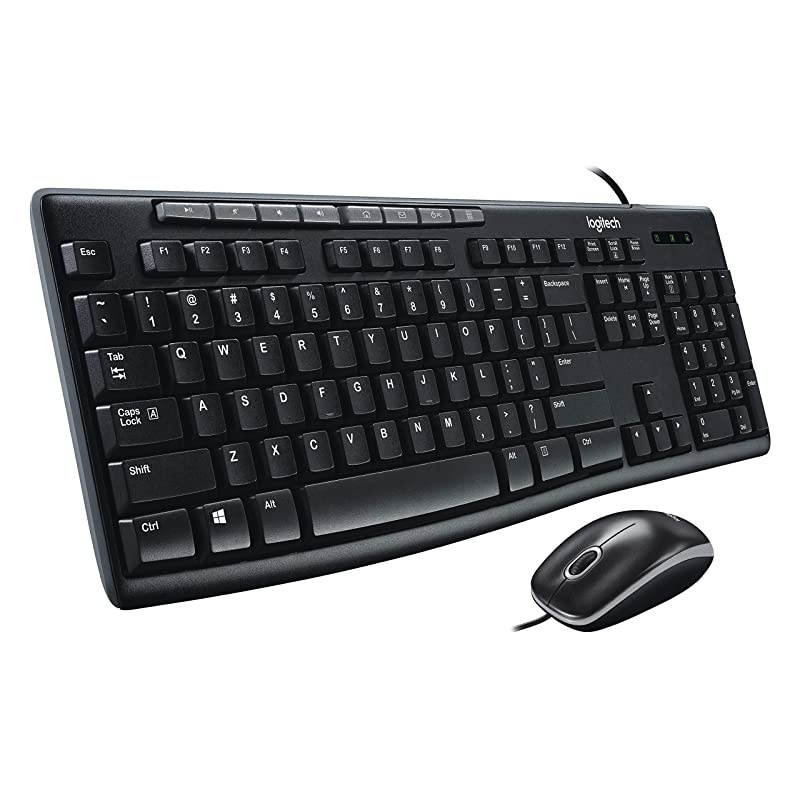 Media Combo MK200 Full-Size Keyboard and High-Definition Optical Mouse
