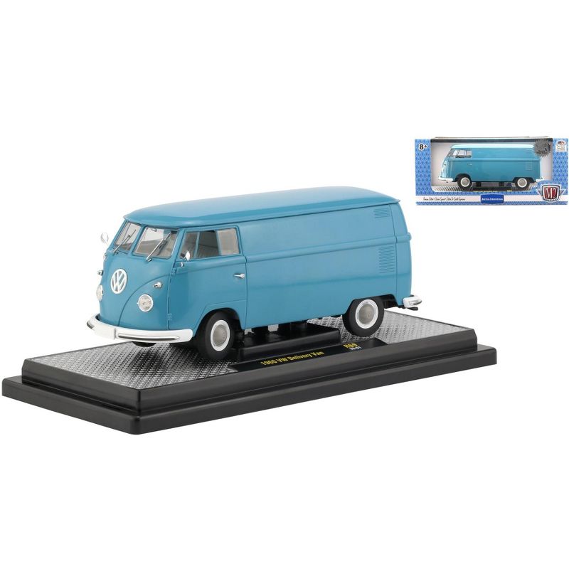 1960 Volkswagen Delivery Van Dove Blue Limited Edition to 5,880 pieces Worldwide 1/24 Diecast Model by M2 Machines