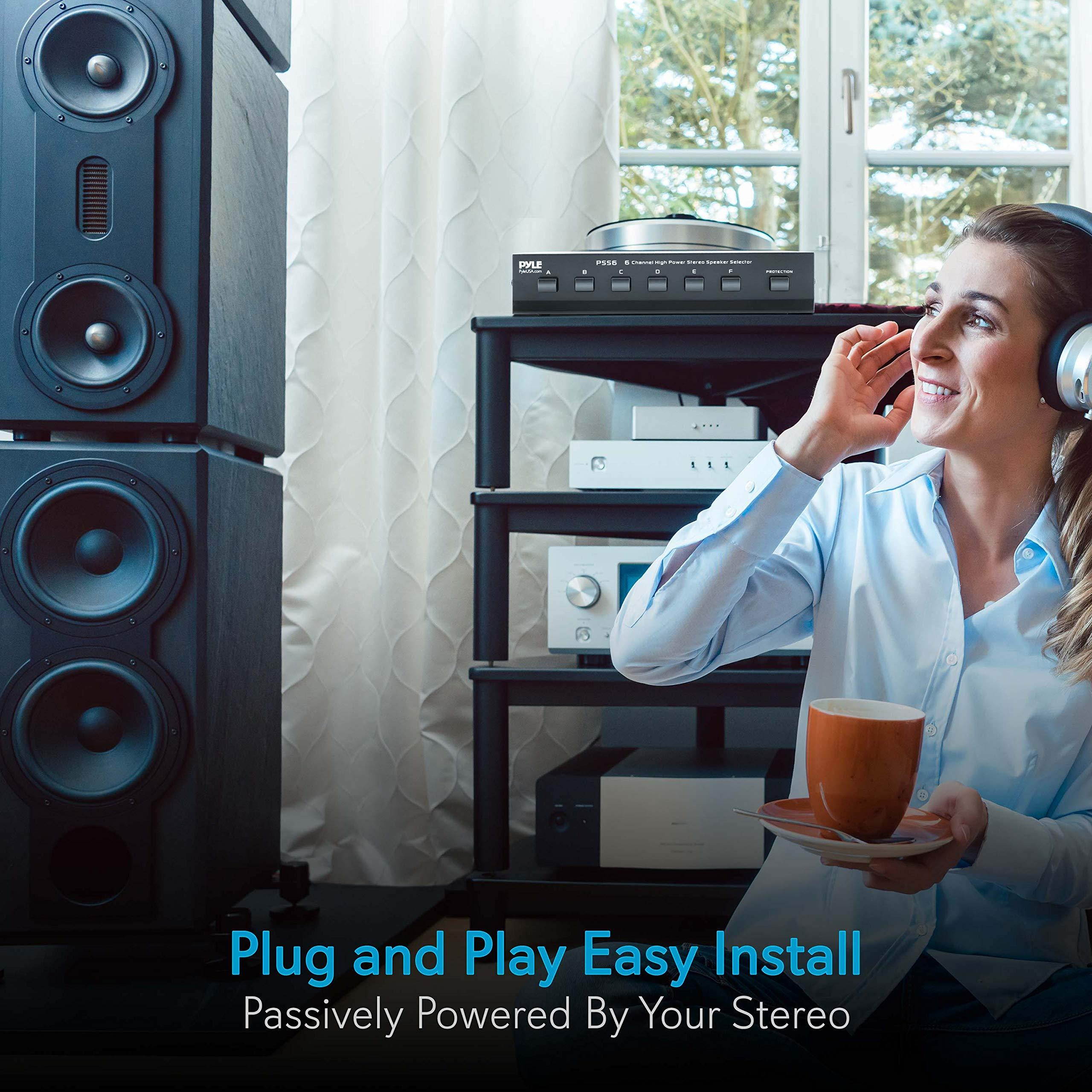 Pyle PSS6 6-Pair High Power Stereo Speaker Selector