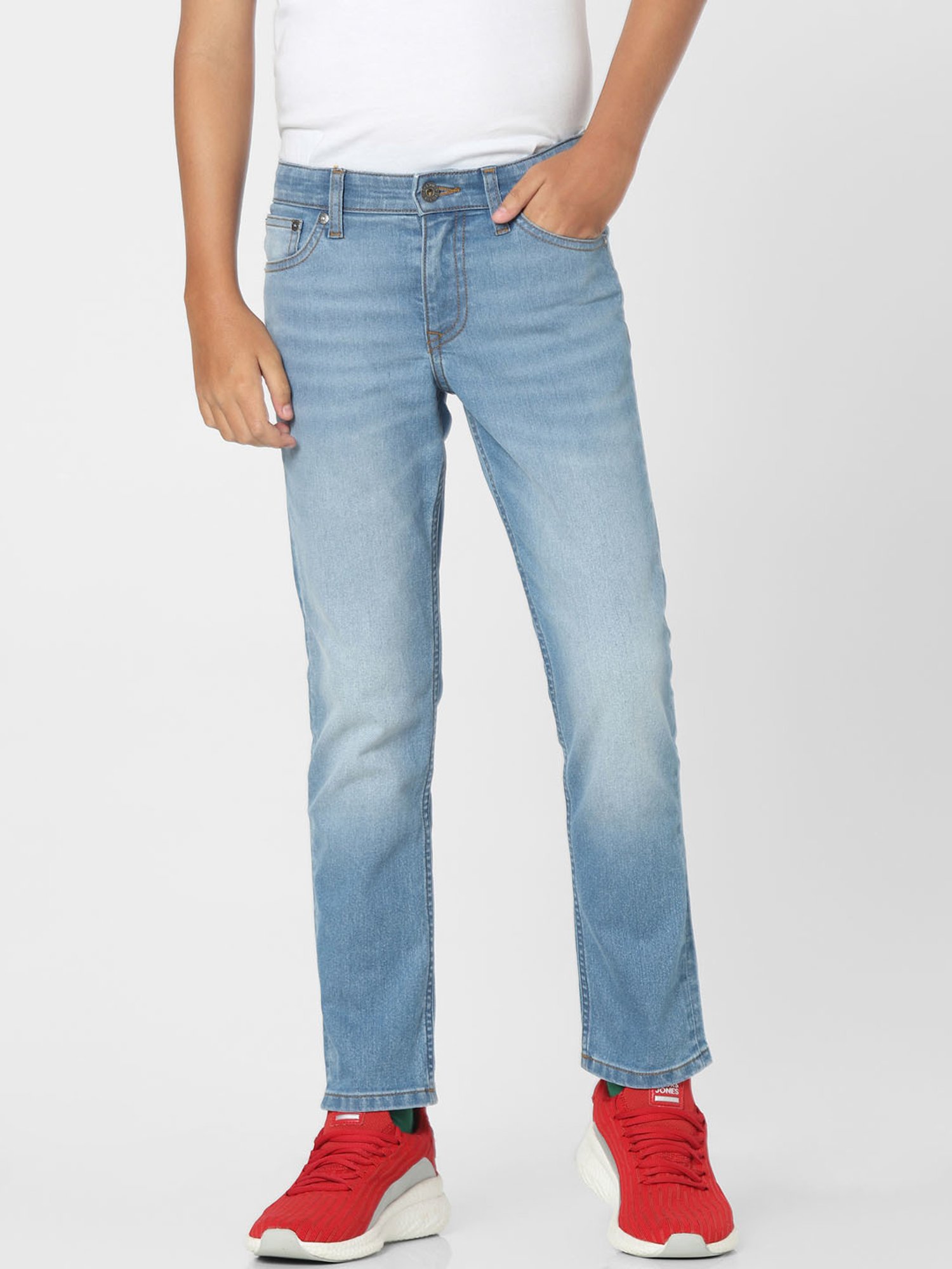 Pepe Jeans Boys Dark Blue Solid Jeans