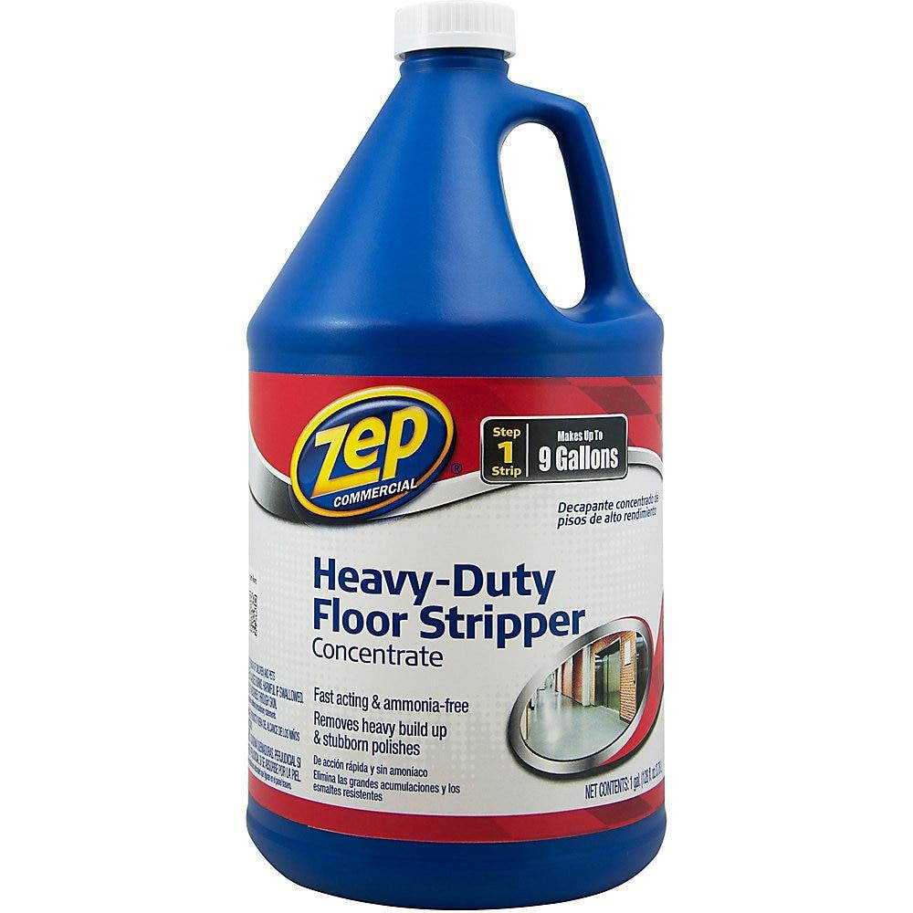 Zep Commercial Heavy-Duty Floor Stripper Concentrate - Concentrate Liquid - 1 gal (128 fl oz) - 4 / Carton - Blue