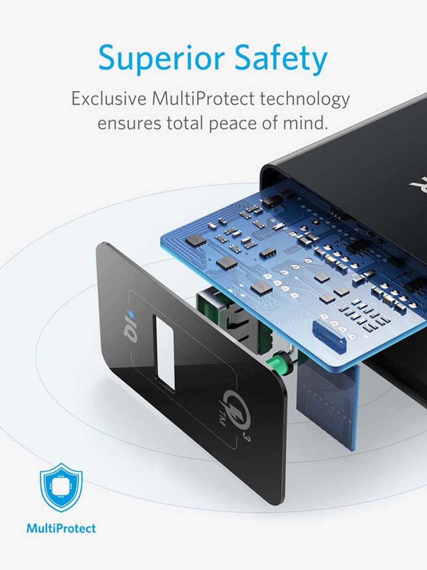 Anker Powerport Plus A2013Y11 Qualcomm 3.0 Quick Charge USB Wall Adapter (Black)