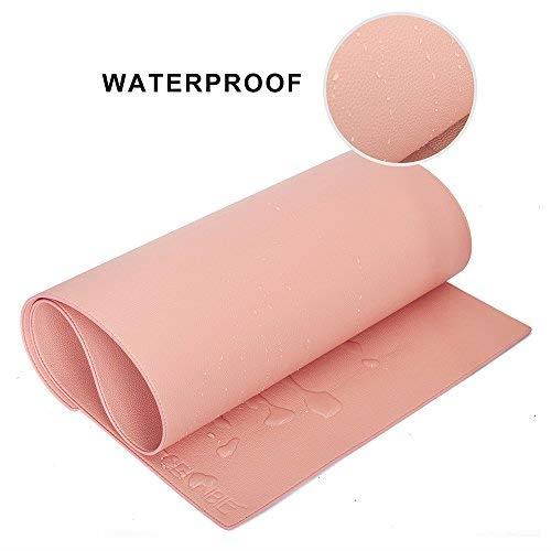 CENNBIE Extended PU Leather Mouse Pad/Mat Large Size 35.5" L x 15.7" W Artificial Leather Desk Pad Reversible Design Stylish for Office & Home (Pink)