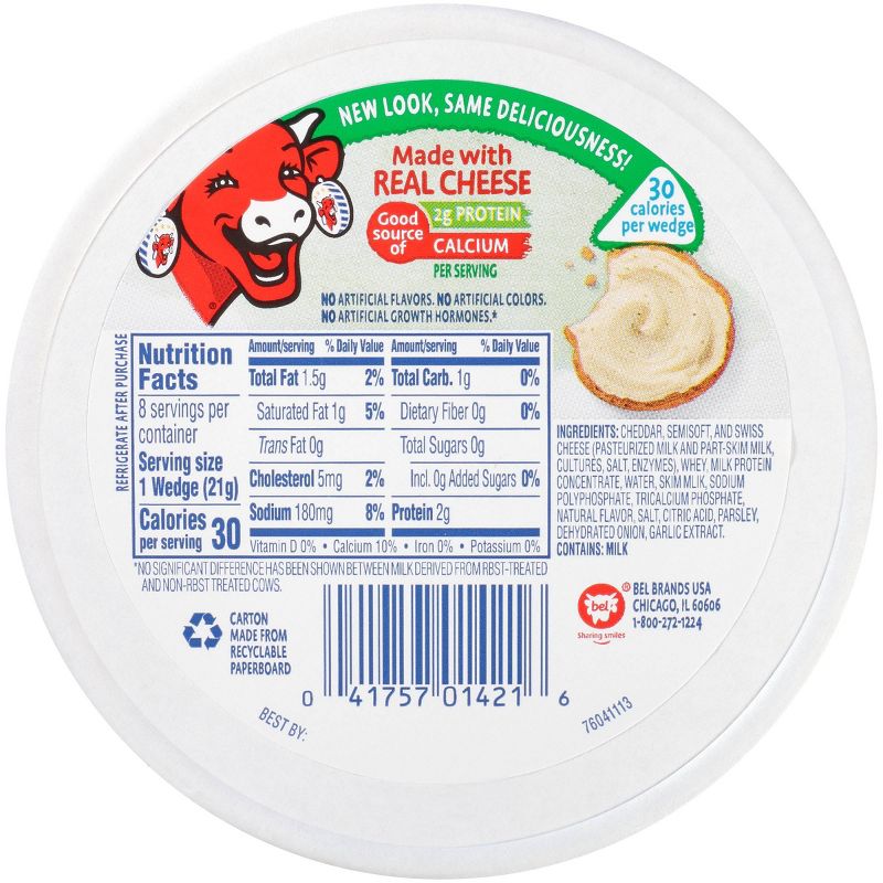 The Laughing Cow Garlic & Herb Spreadable Cheese - 6oz