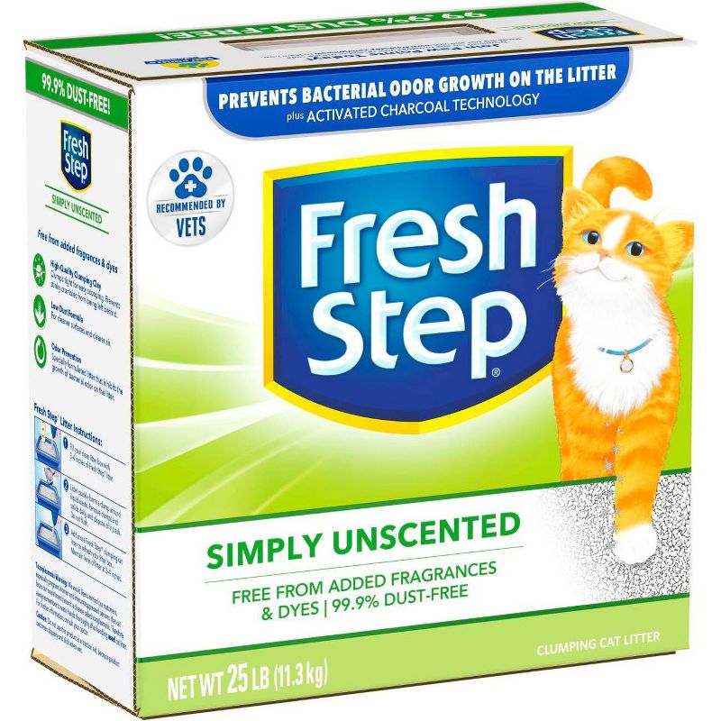 Fresh Step - Simply Unscented Litter - Clumping Cat Litter - 25lbs