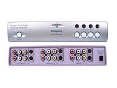 Shinybow - SB-5430 - Shinybow 4x2 Composite/S-Video/Audio Routing Switcher Selector (IR) - 4 x 2Composite Video In -