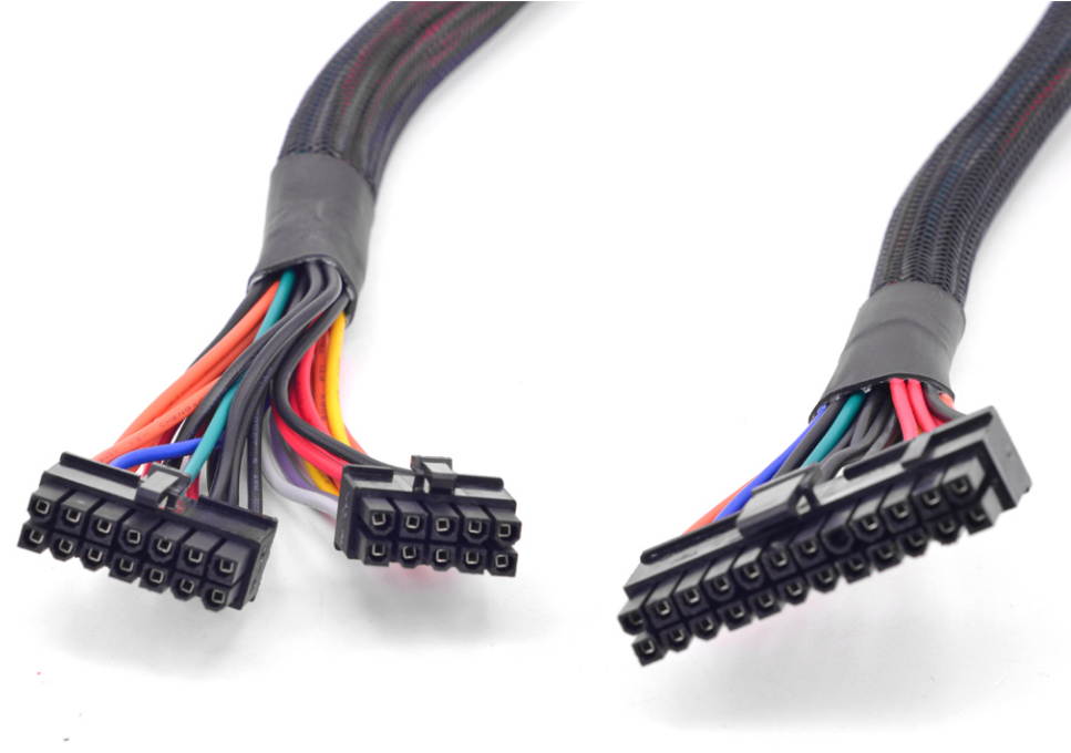 AYA 25" (25-Inch) 24(20+4) Pin ATX to 14-Pin + 10-Pin Power Supply Cable 18AWG for Corsair HXi Series - AYA-241410-ATX