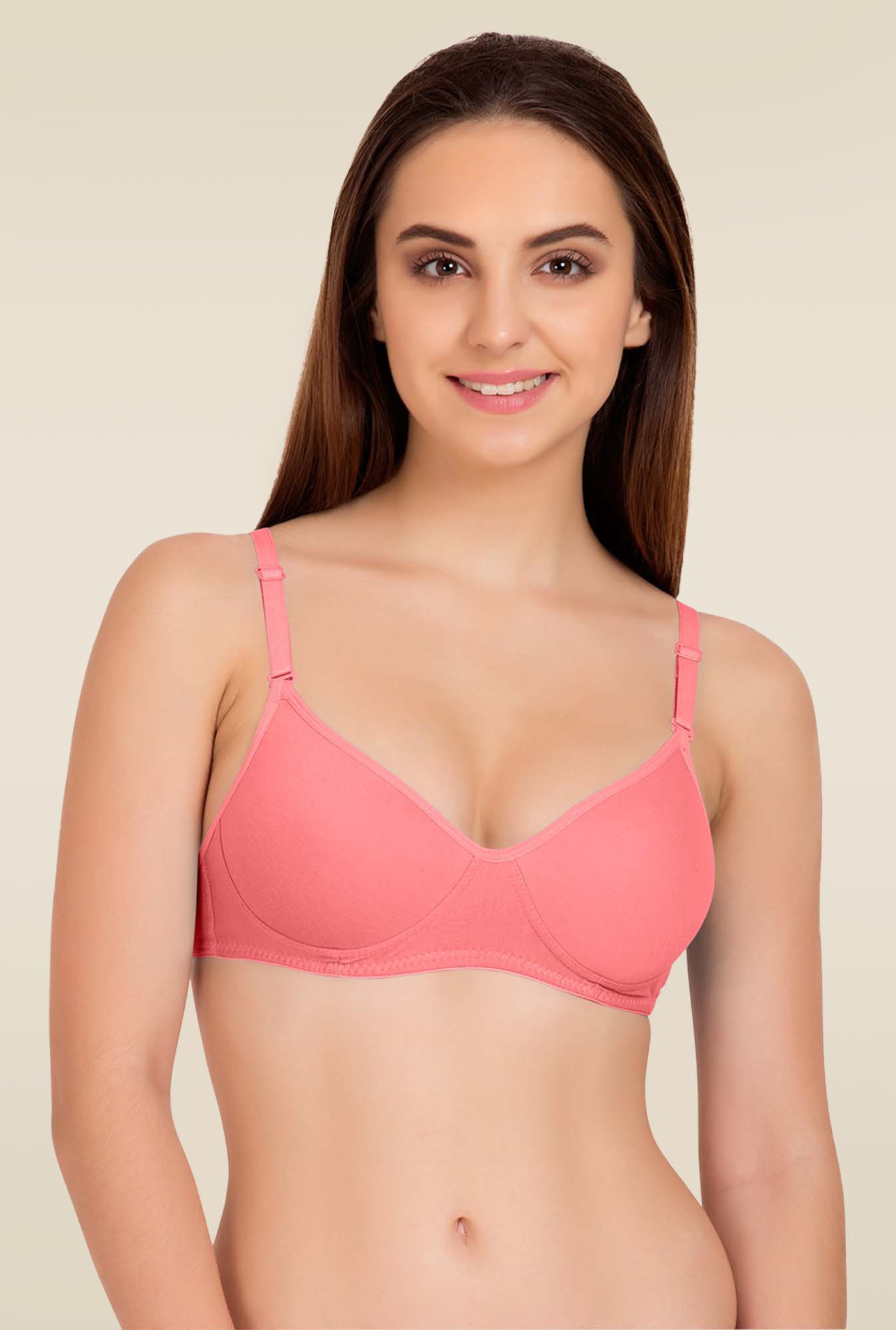 Tweens Coral Non Wired Padded Seamless Bra