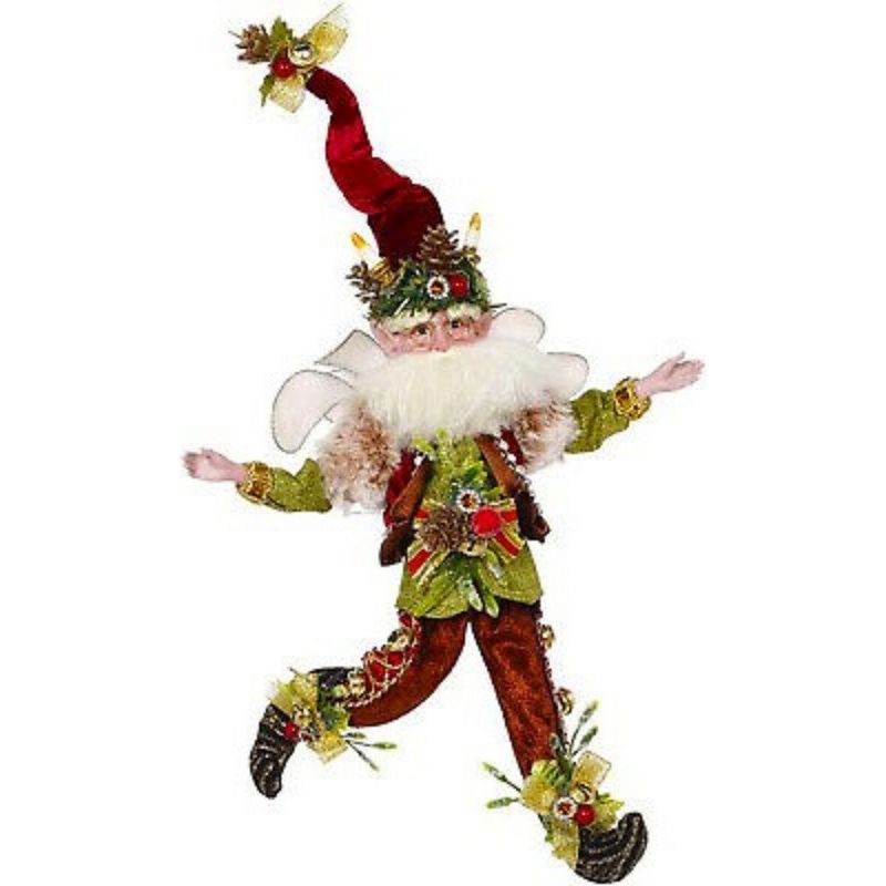 Mark Roberts Products 10" Red and Green Handcrafted Collectible Pinecone Christmas Fairy - Small