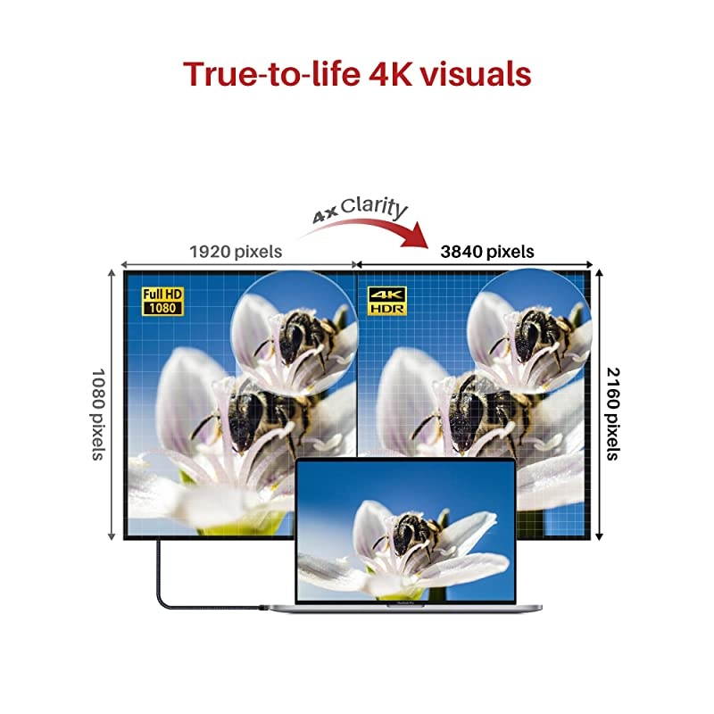 100W USB C to USB C Cable [3.3ft, 20Gbps], USB-C 3.2 Gen 2x2 Cable with PD Fast Charge and 4K Video Output, Braided Type-C Cable, for MacBook, Chromebook Pixel, Samsung, Switch
