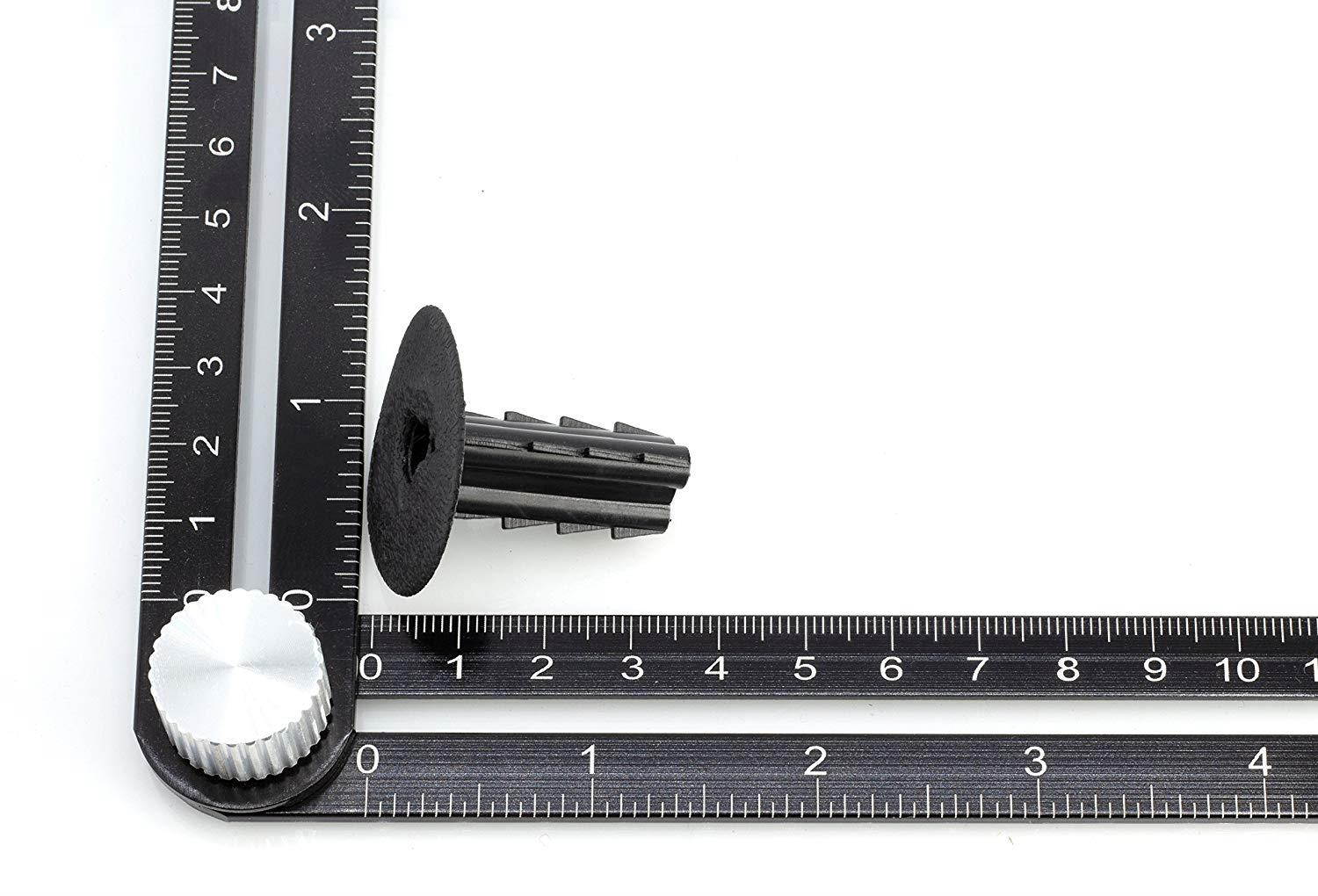 Black Single Feed Through Bushing For Coax Coaxial Cable RG6 | 10 Pack