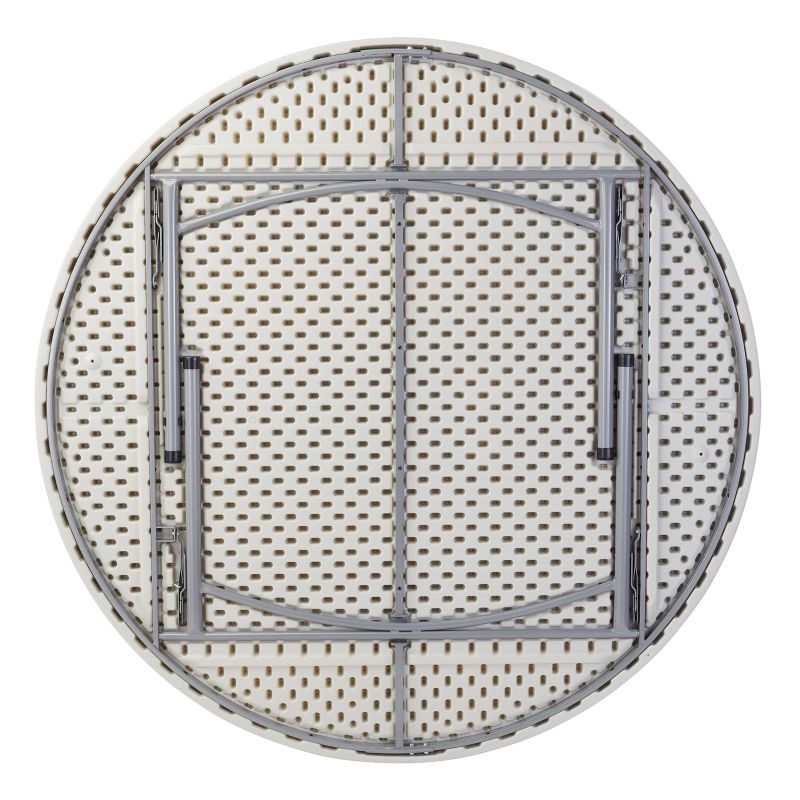 71" Heavy Duty Round Folding Table Speckled Gray - Hampton Collection