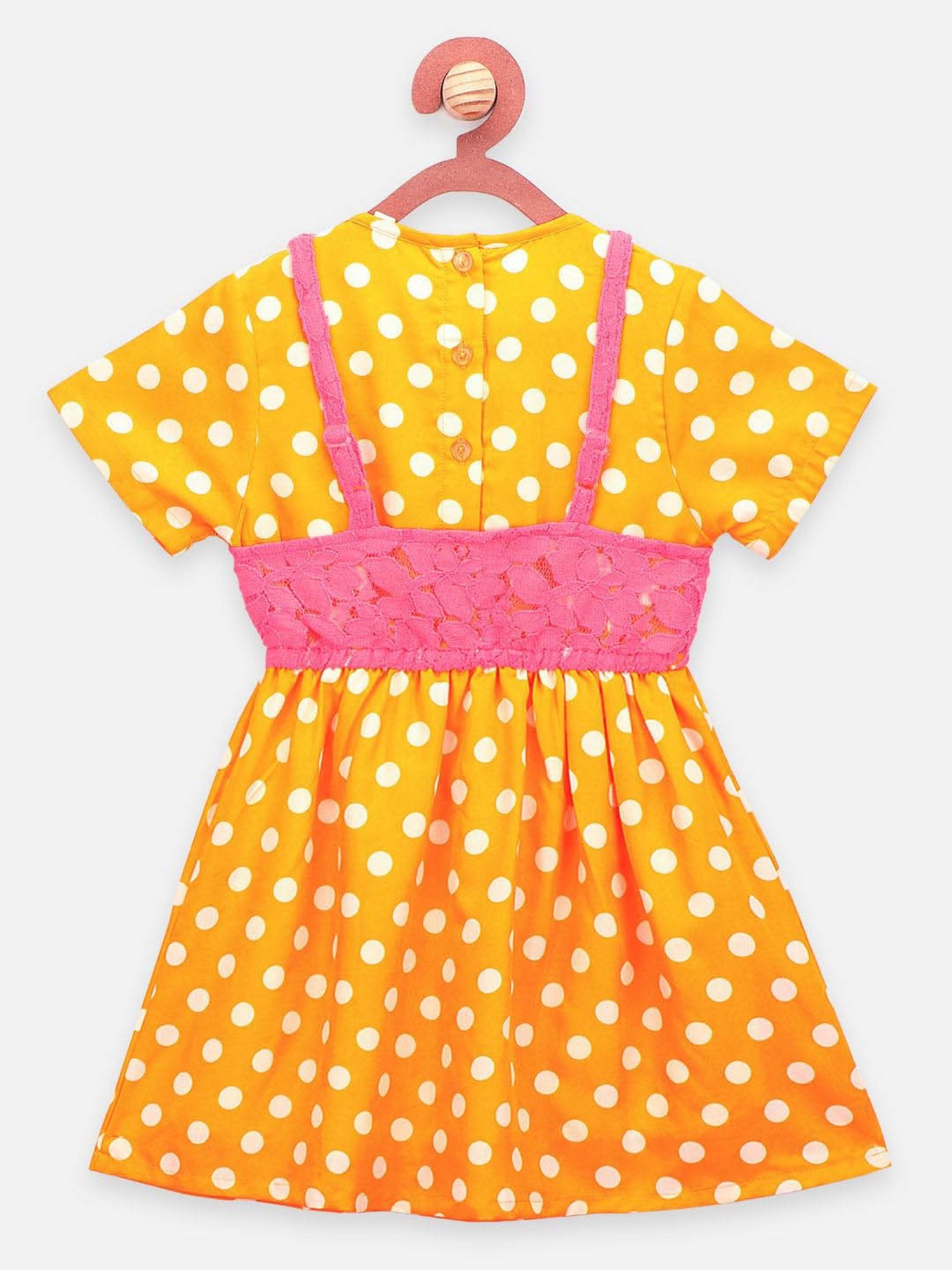 LilPicks Kids Yellow Printed Dress